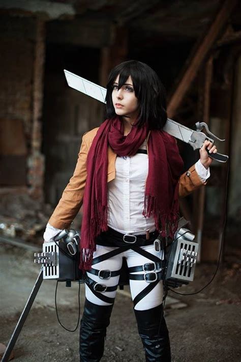 sexy mikasa cosplay|Mikasa attack on titan cosplay